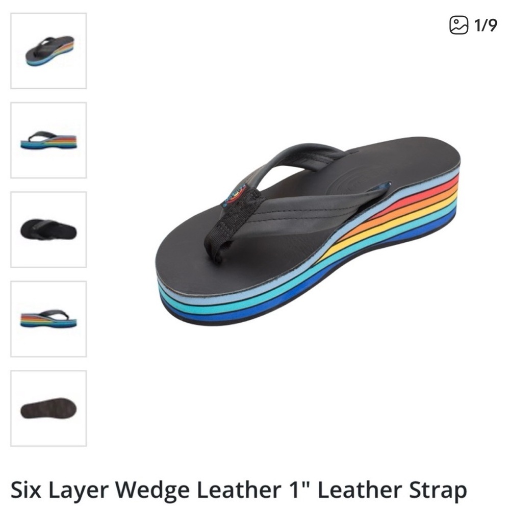 Rainbow wedge Sandals 7